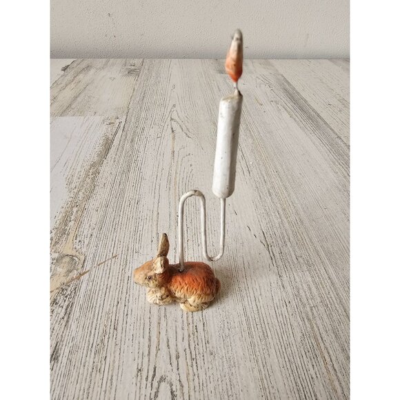 Vintage Easter bunny candle unique shabby chic spring decor unusual - Picture 1 of 8